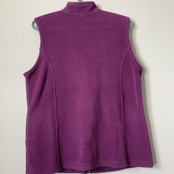 l.l. Bean Women's Purple Fleece Vest -  Size Large Regular - Picture 4 of 4